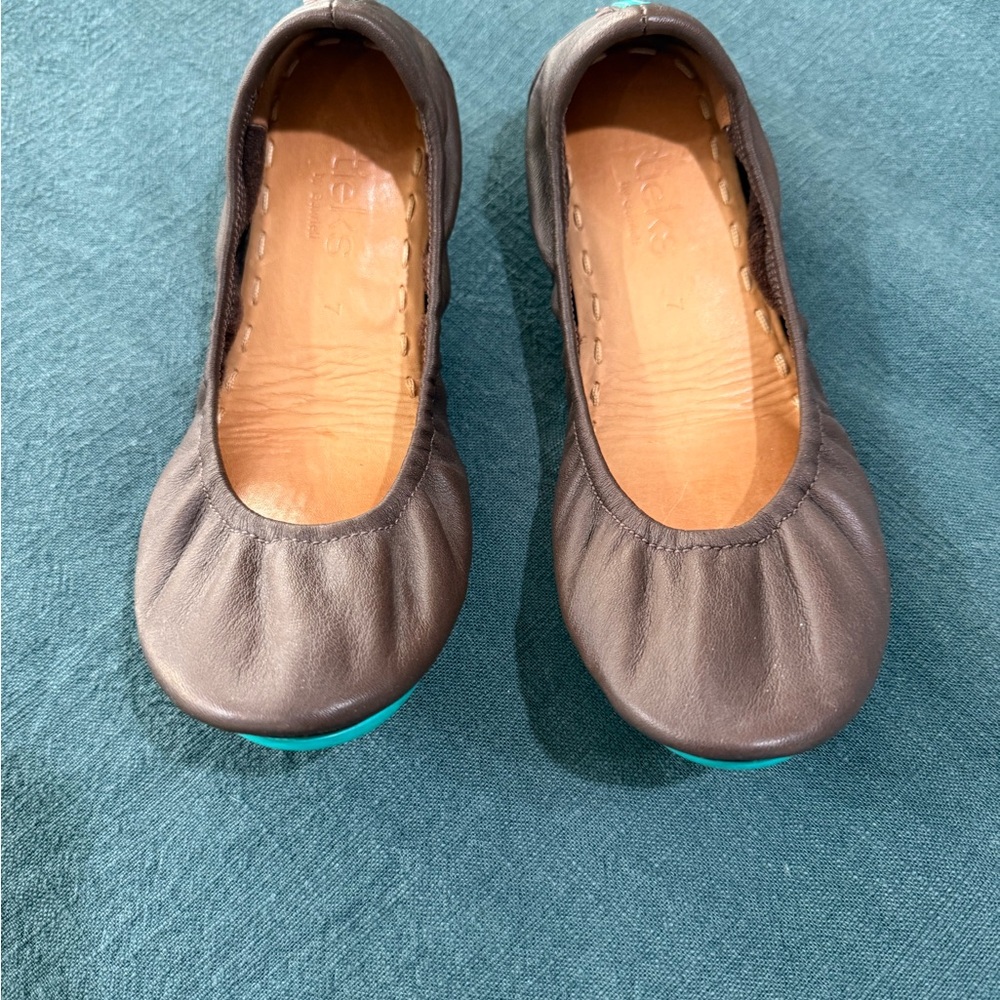 Tieks Brown Leather Ballet Flats